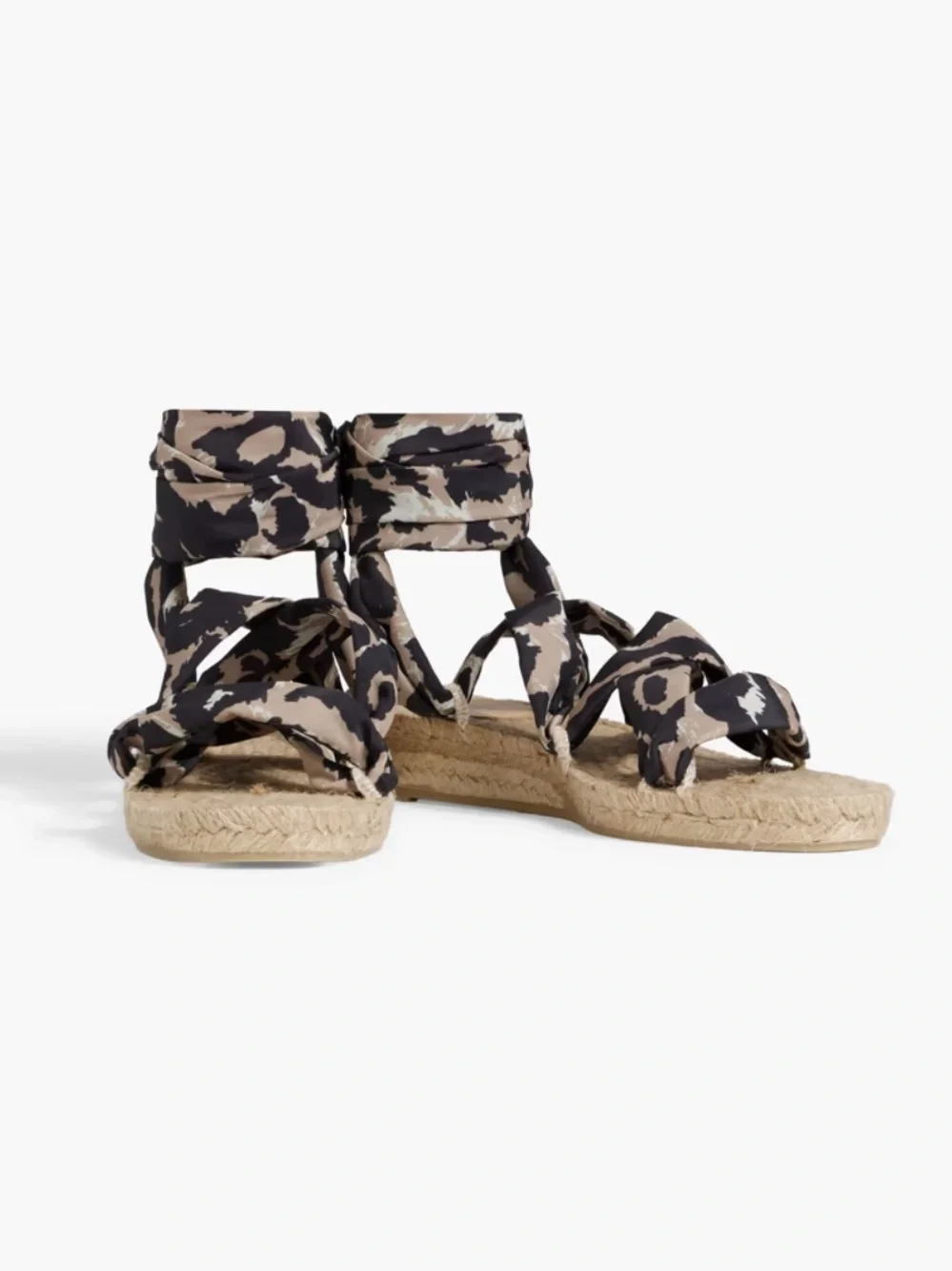 DIANE VON FURSTENBERG X CASTAÑER Paloma printed crepe de chine espadrille sandal